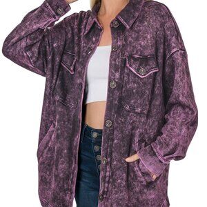 Mineral Wash Shacket